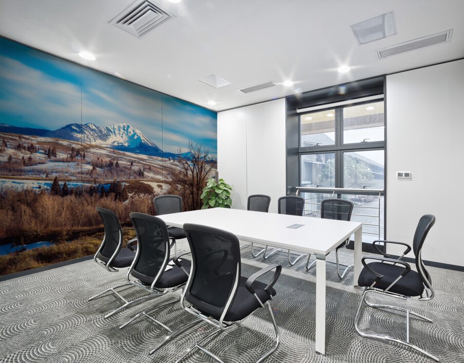 Winters Crown in Blue Wall Printing