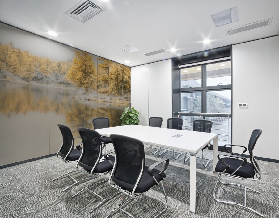 Lake Dreamscape: Misty Morning Serenity at Bismarck Lake Wall Printing