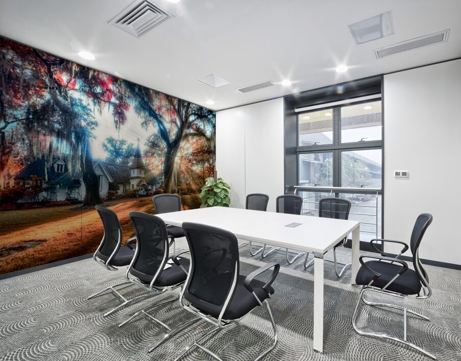 Spiritual Splendor: A Churchyard Sunset on Saint Simons Island Wall Printing