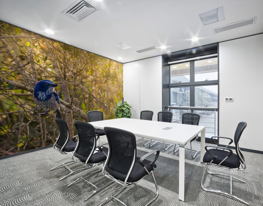 A Feathery Connection: Bluebird Serendipity Wall Printing