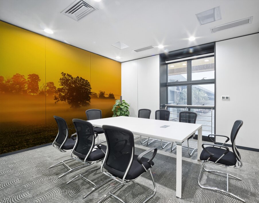 Dawns Embrace: Misty Tree in Gettysburg Wall Printing