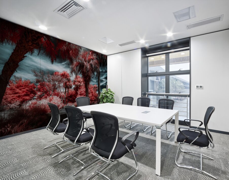 Where the Palms Turn to Ember Wall Printing