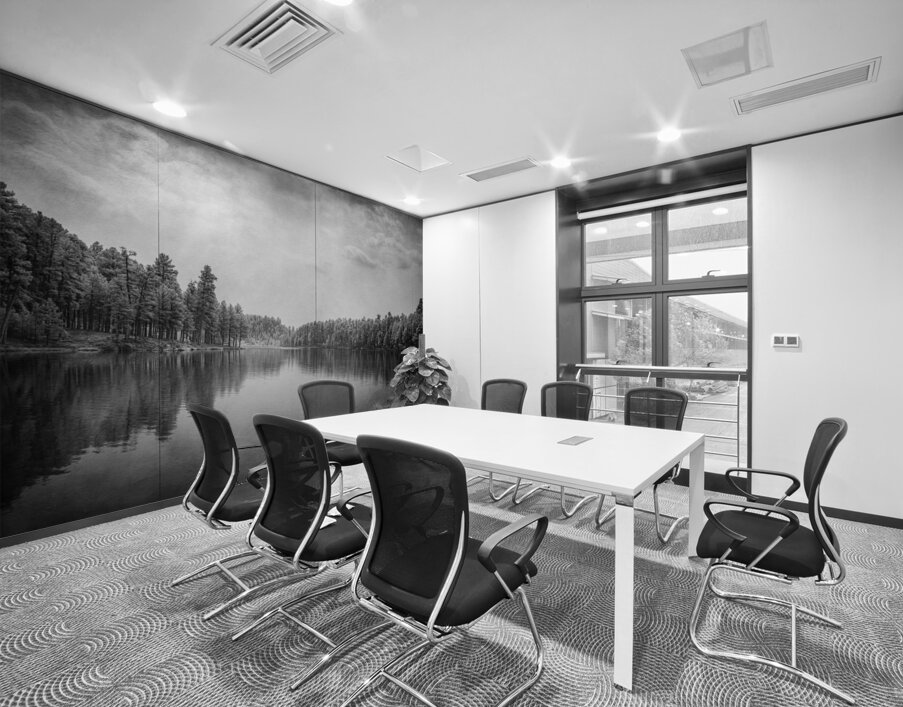 Exploring the Mystical Beauty of Center Lake: A Smokey Pond Wall Printing