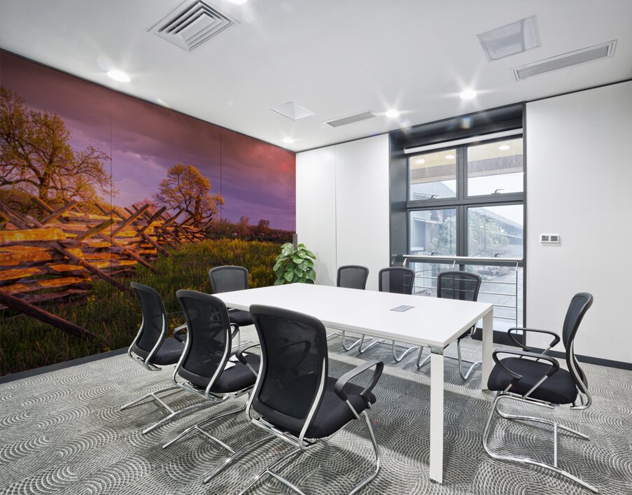 Sunset Fence Wall Printing