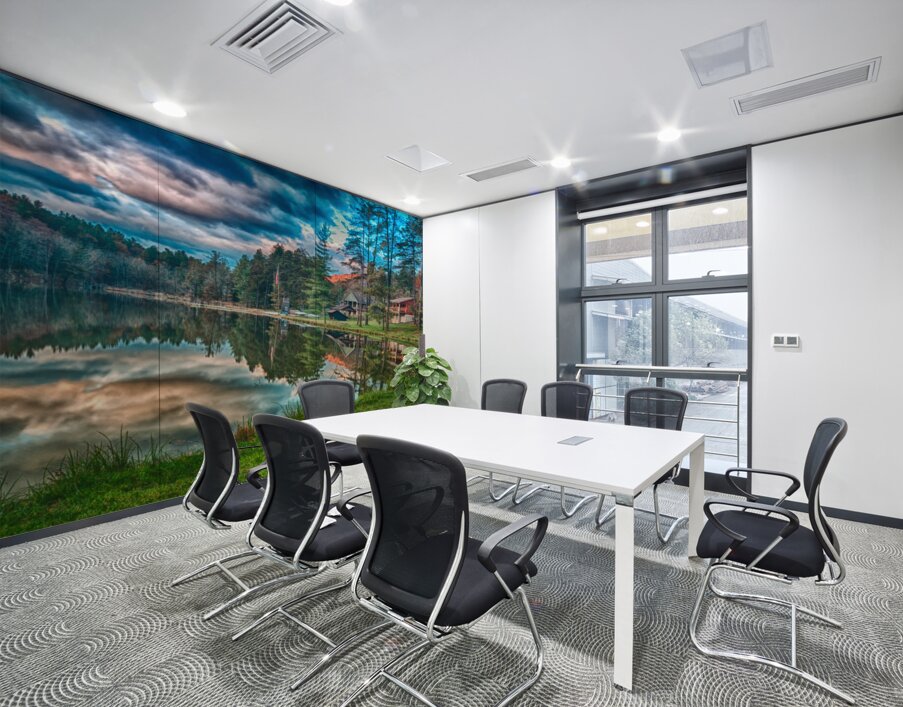 Sunrise at the cabin Wall Printing