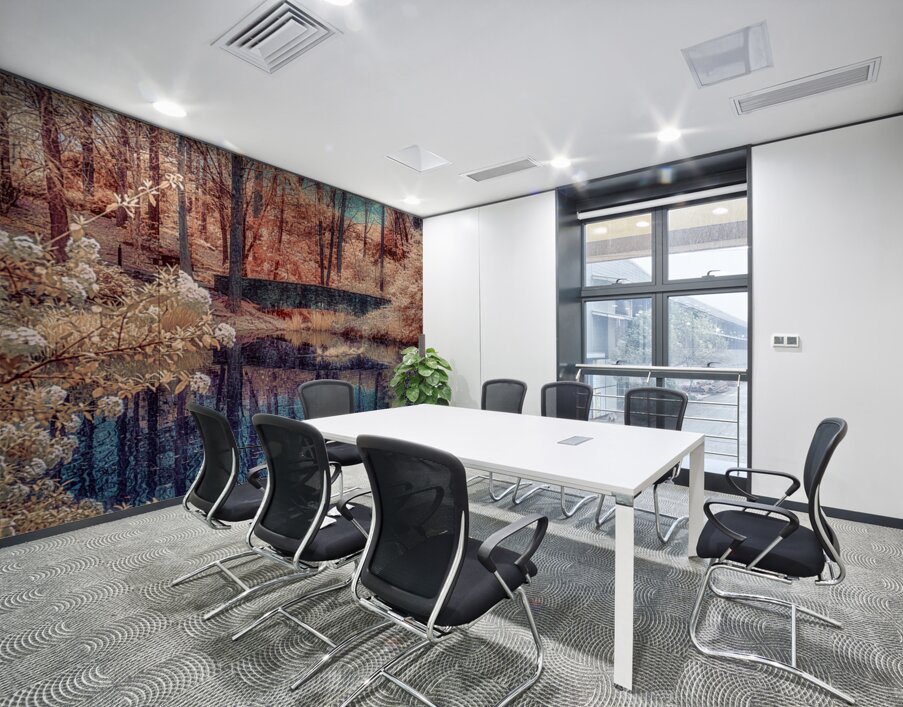 Colorful Reflecting Pond Wall Printing