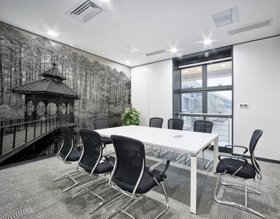 Lakeside Reflection Gazebo Wall Printing