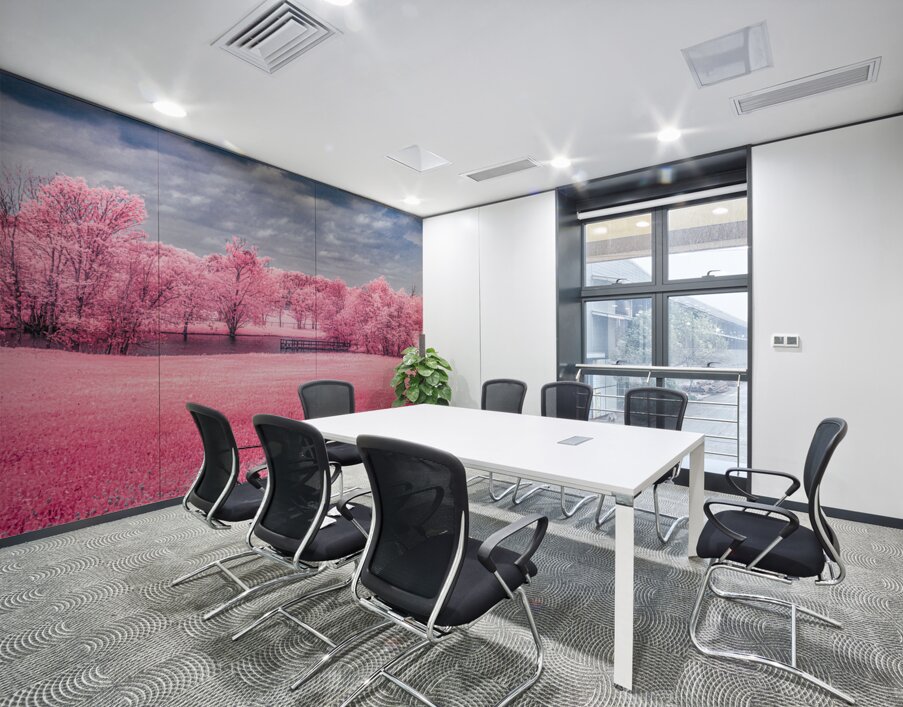 Exploring Texas: A Cotton Candy Roadside Pond Wall Printing