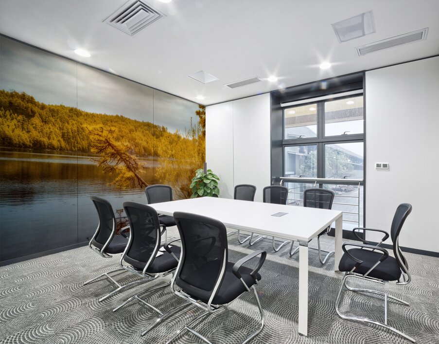 Shadows and Reflections: Overhanging Trees on Center Lake Wall Printing