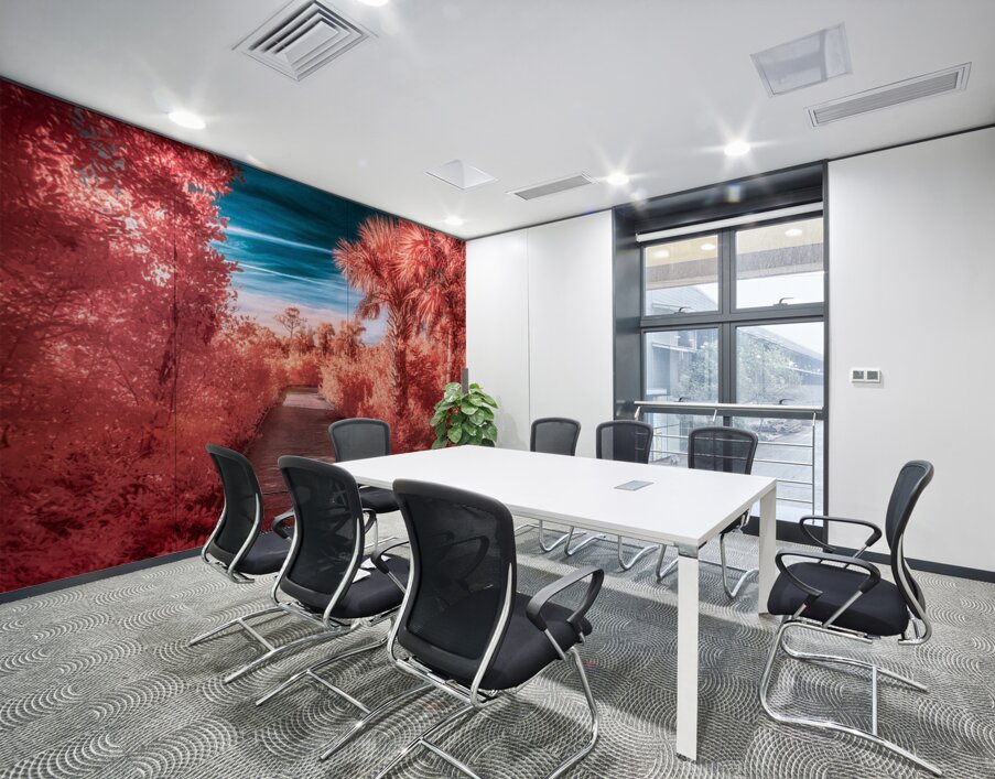 Infrared Stroll Through Tippiecanoes Pink Canopy Wall Printing