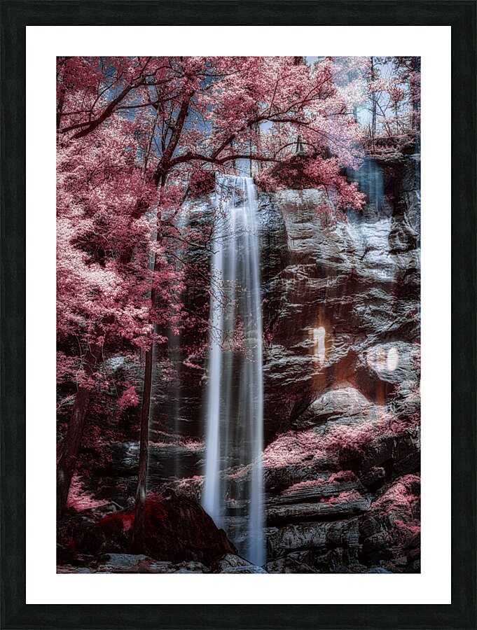 Tranquil Veil - Pink Falls  Framed Print Print