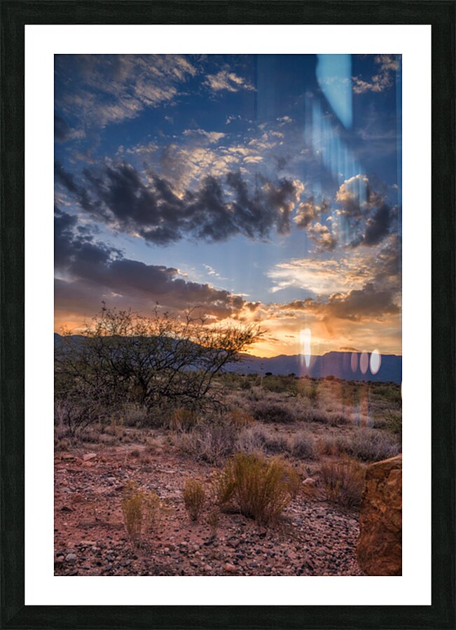 Radiance Unfurled Over Rocky Plains Picture Frame print