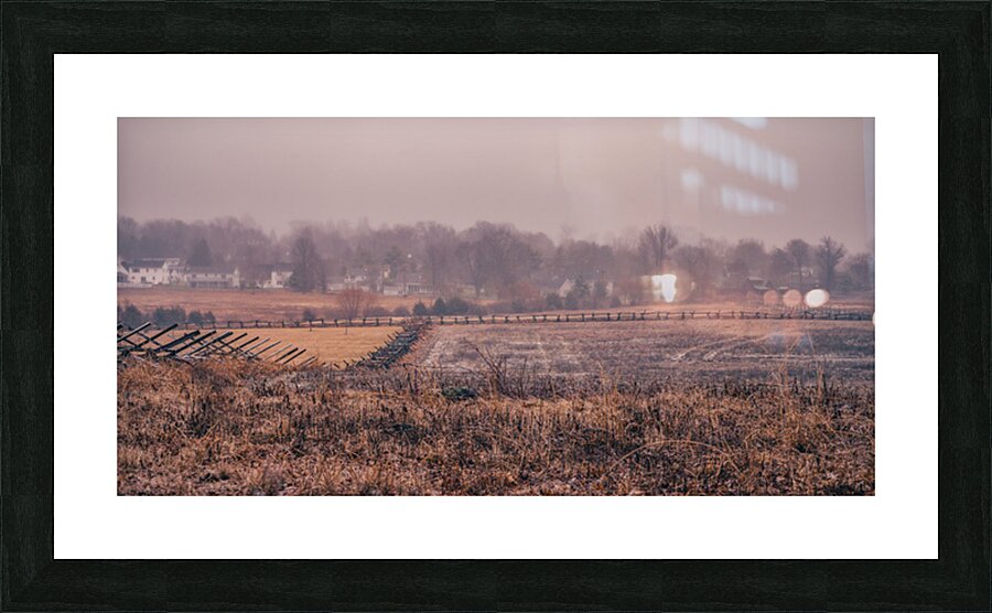 Oatmeal Fence Picture Frame print