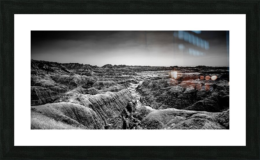 Shadows of the Earth: Contours of Time in the Badlands Picture Frame print