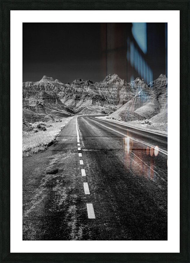 Infinite Ascent: Journeying Through the Badlands Stark Road Picture Frame print