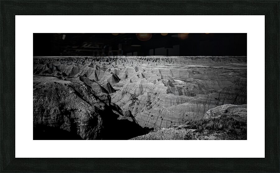 Shadows of the Earth: Intricate Terrain Picture Frame print