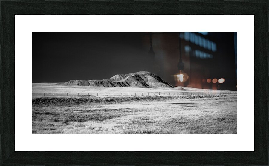 Shadows of the Earth: Lone Hill outside the Badlands Picture Frame print