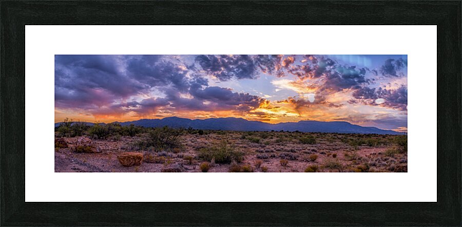 Sunset Tapestry Over Arid Plains Impression et Cadre photo