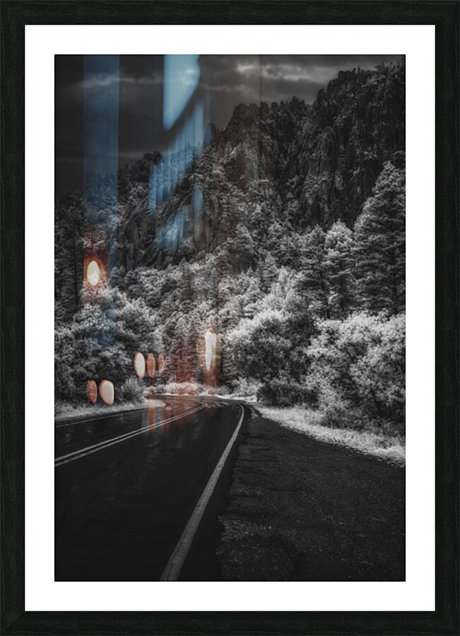 Shadowed Path to Tranquil Peaks Picture Frame print