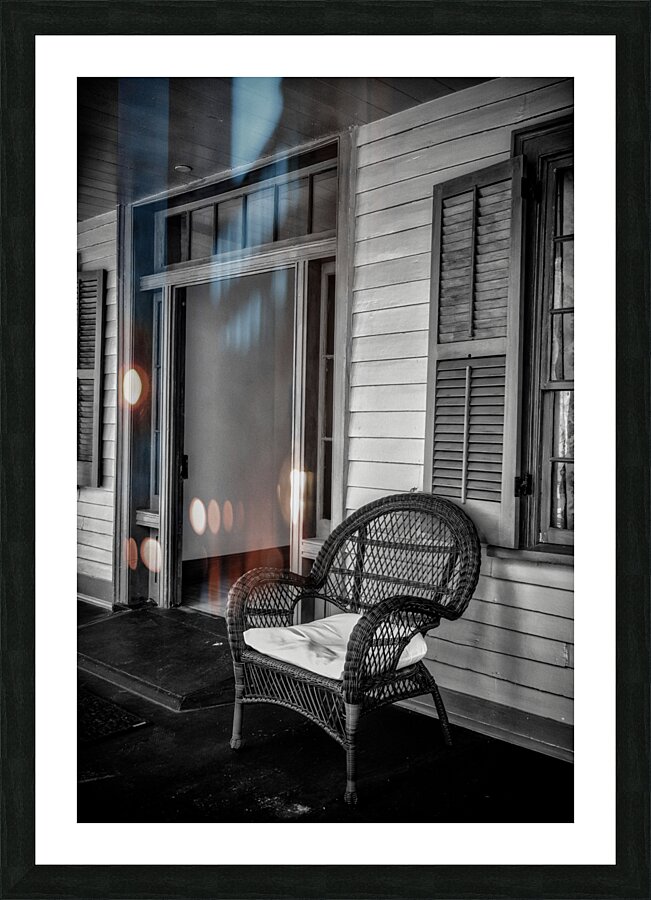 Chiaroscuro of Porch and Chair Picture Frame print