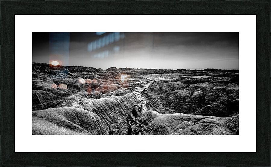Shadows of the Earth: Contours of Time in the Badlands Picture Frame print