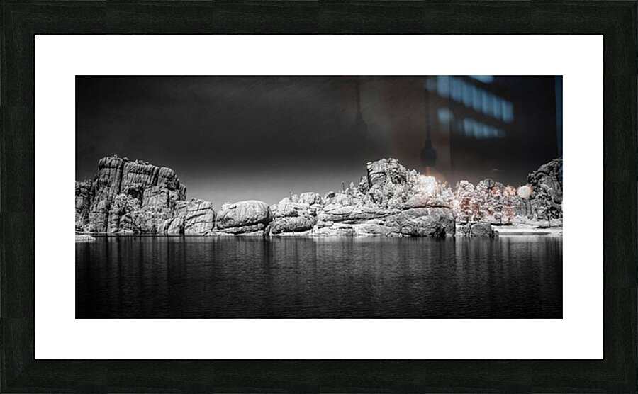 Mystical Moments: Sylvan Lake Infrared Rocks Picture Frame print