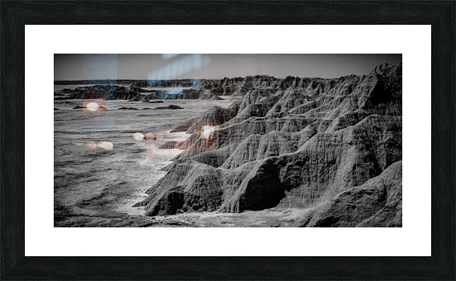 Shadows of the Earth: Badlands Edge Picture Frame print