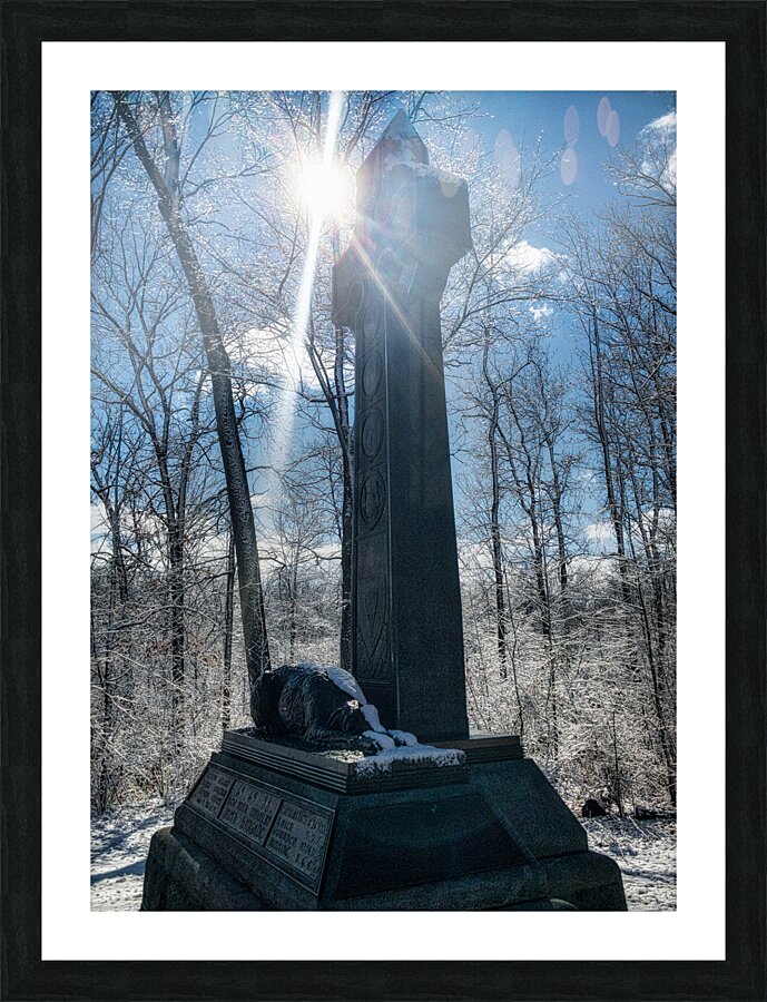 Legacy of Courage: The Irish Brigade Monument Unveiled Picture Frame print