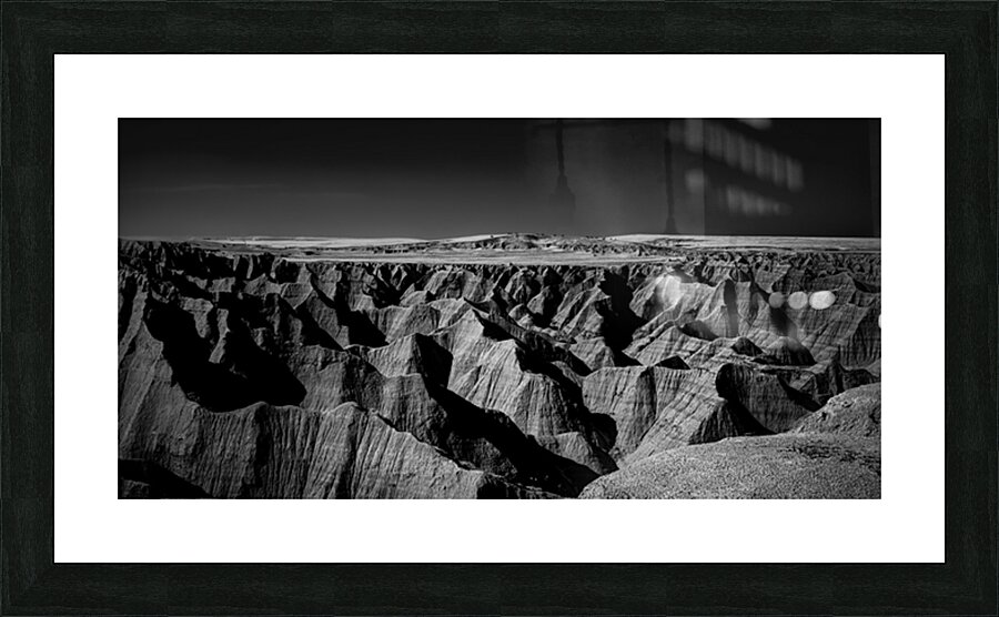 Shadows of the Earth:  A Badlands Vista Picture Frame print