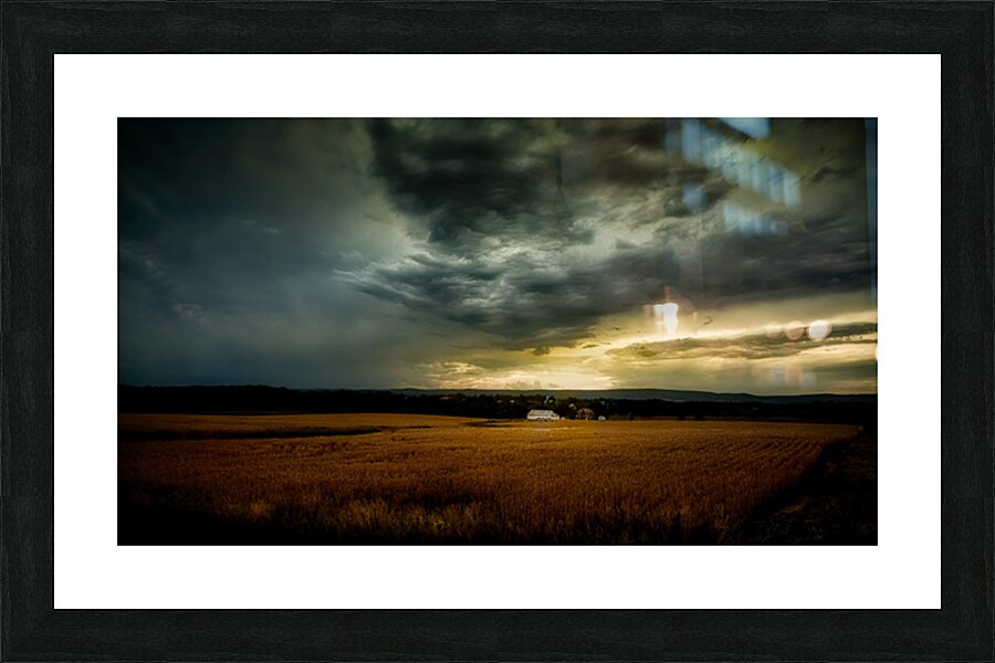 Farmland Sunset Picture Frame print