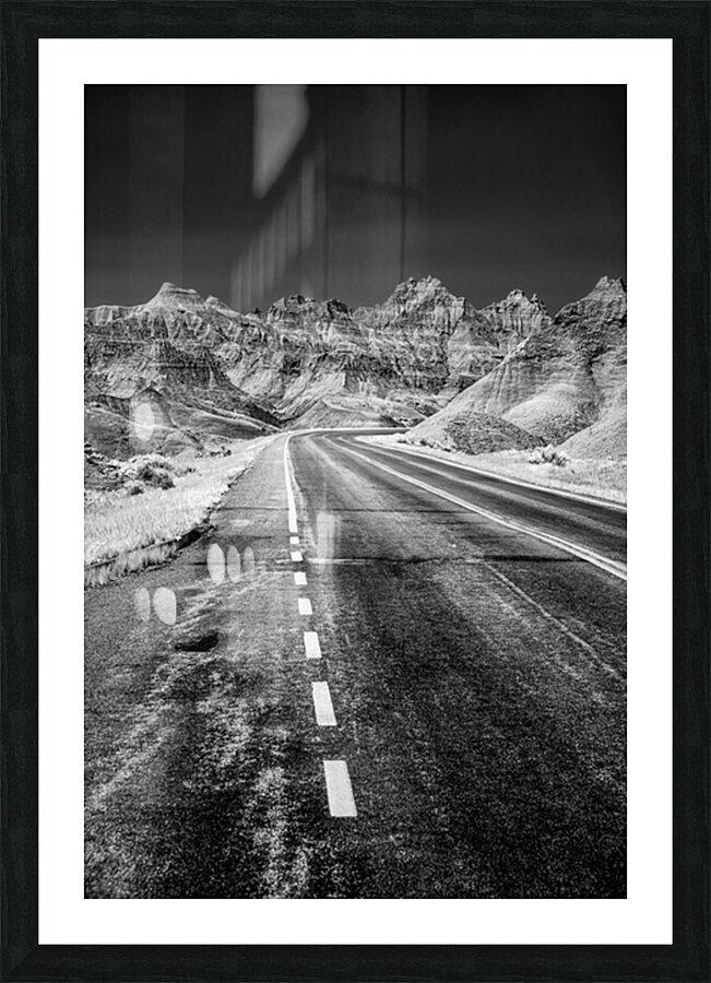 Infinite Ascent: Journeying Through the Badlands Stark Road Picture Frame print
