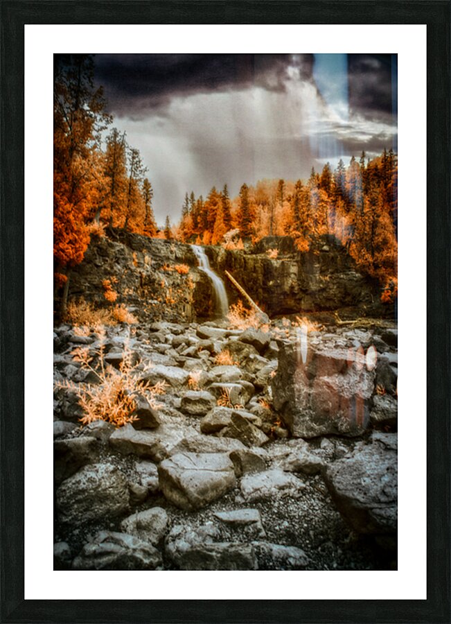 Autumn Fire and Falling Water Picture Frame print