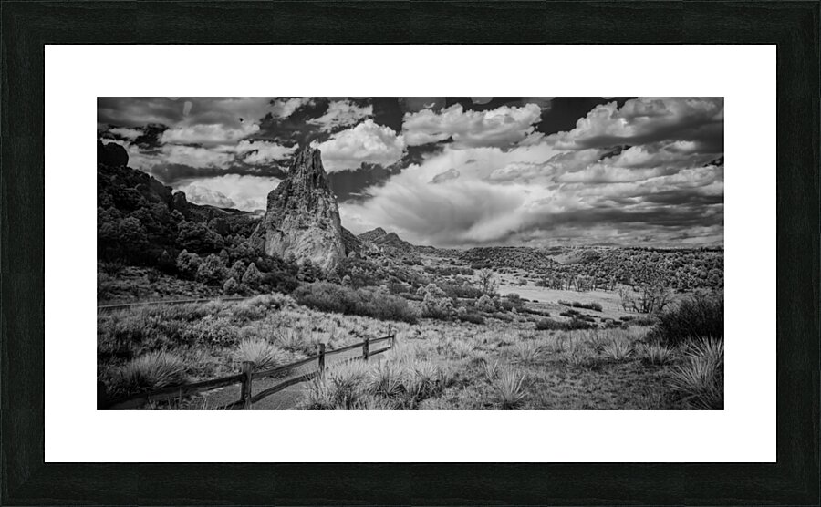 Trail to Majesty: Stormy Peaks at Garden of the Gods  Framed Print Print