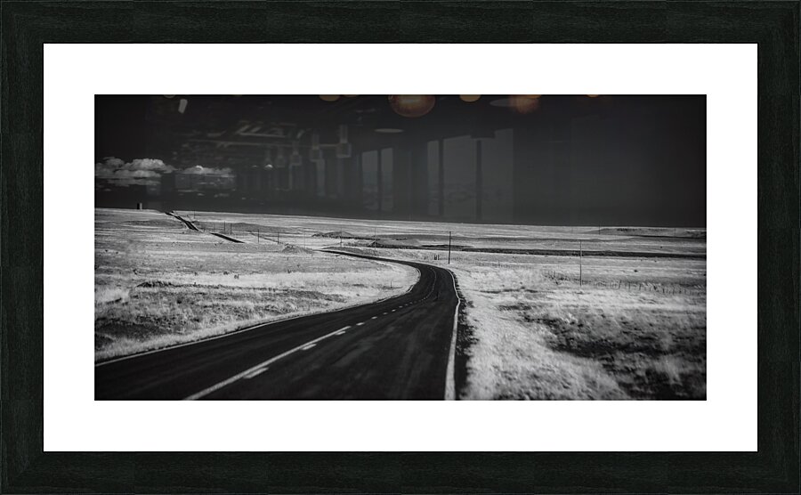 Long Black Road  Framed Print Print