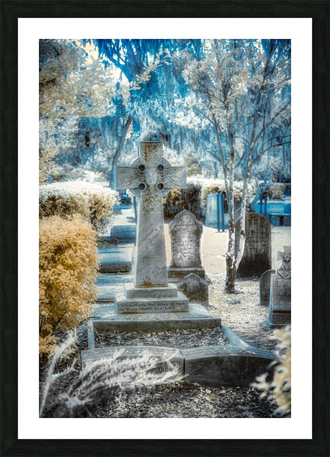 Discovering Saint Simons Island: The Enchanting Aura of A Celtic Blue Cross Picture Frame print