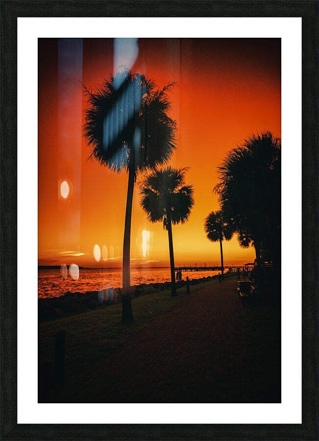 Sunset Stroll on Saint Simons Island  Framed Print Print