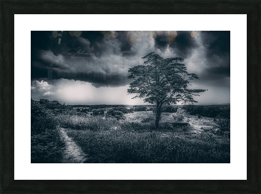 Storm Watch at Little Round Top Picture Frame print