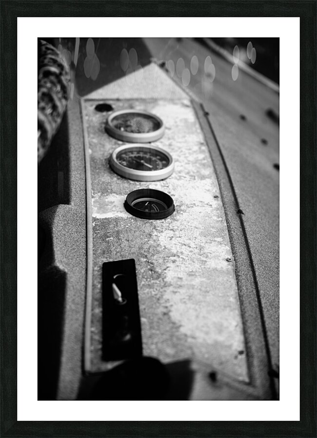 Maritime Monochrome: Detailing Nautical Deterioration Picture Frame print