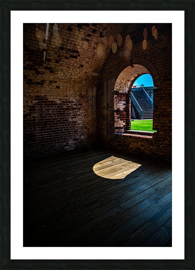 A Glimpse Through Time: Fort Macon Window Picture Frame print