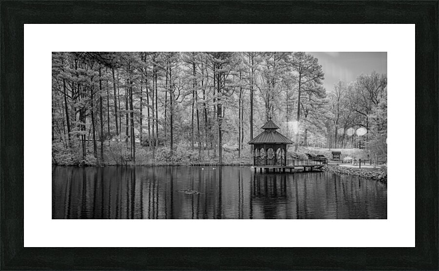 Infrared pond Gazebo Picture Frame print