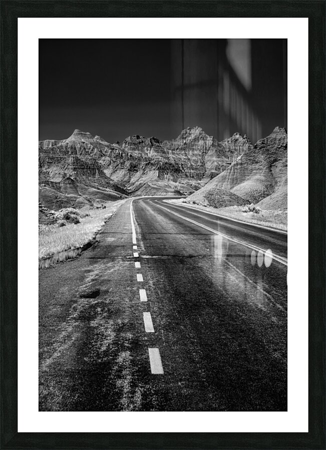 Infinite Ascent: Journeying Through the Badlands Stark Road  Framed Print Print