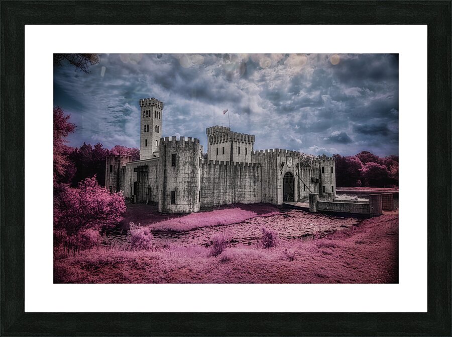 Ethereal Shadows: Newmans Castle in Purple Hues Picture Frame print