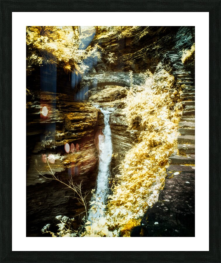 Watkins Golden Arch: A Whirlwind of Autumn Wonders and Infrared Magic Picture Frame print