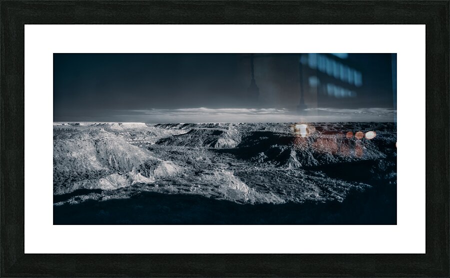 Shadows of Time: Exploring Palo Duro Canyons Monochrome Majesty Picture Frame print