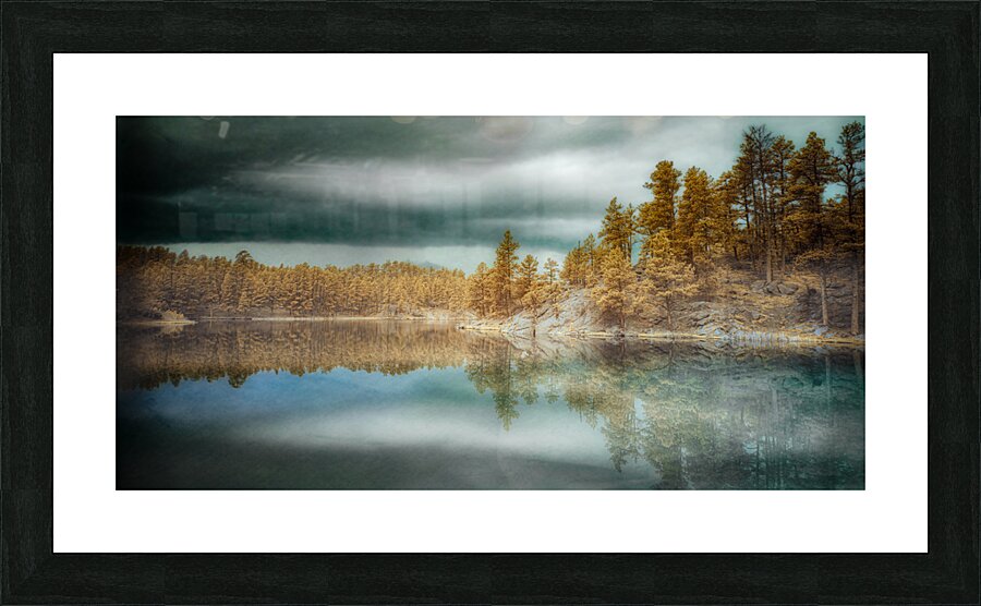 Infrared Tranquility: Capturing the Essence of Bismarck Lake  Framed Print Print