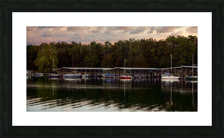 Lake Boat Dock Picture Frame print