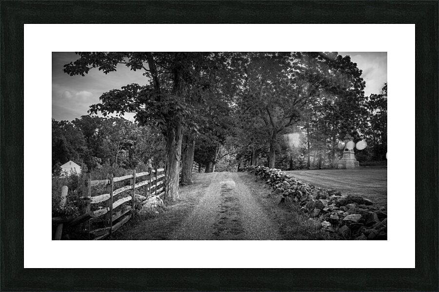 Path of Serenity: A Gettysburg Farm lane Picture Frame print