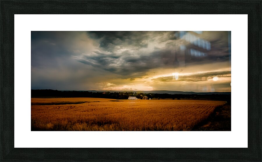 Farmland Sunset Impression et Cadre photo