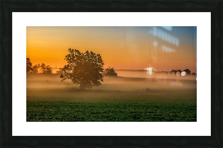 Dawns Embrace: Morning Tranquility at Gettysburg  Framed Print Print