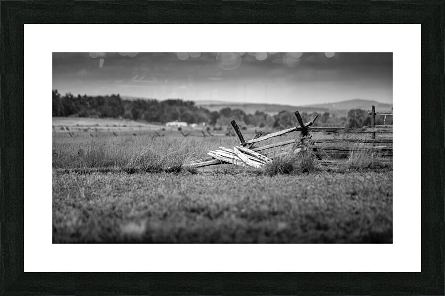 Tranquility Decay: A Weathered Gettysburg Fence  Framed Print Print